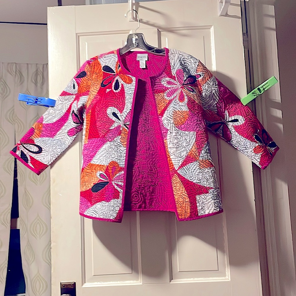 Chico’s cotton bolero jacket 0